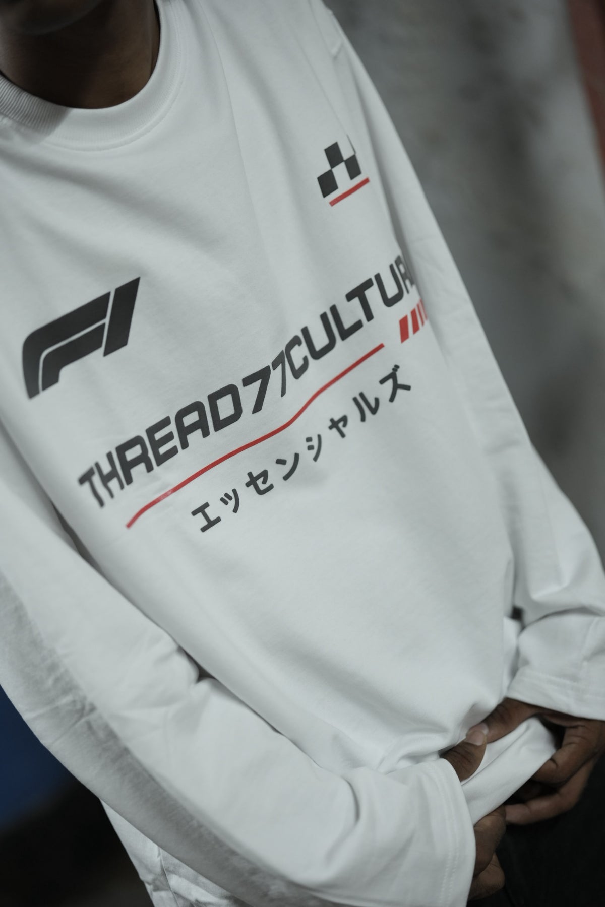 Oversized Long Sleeve Tee – White