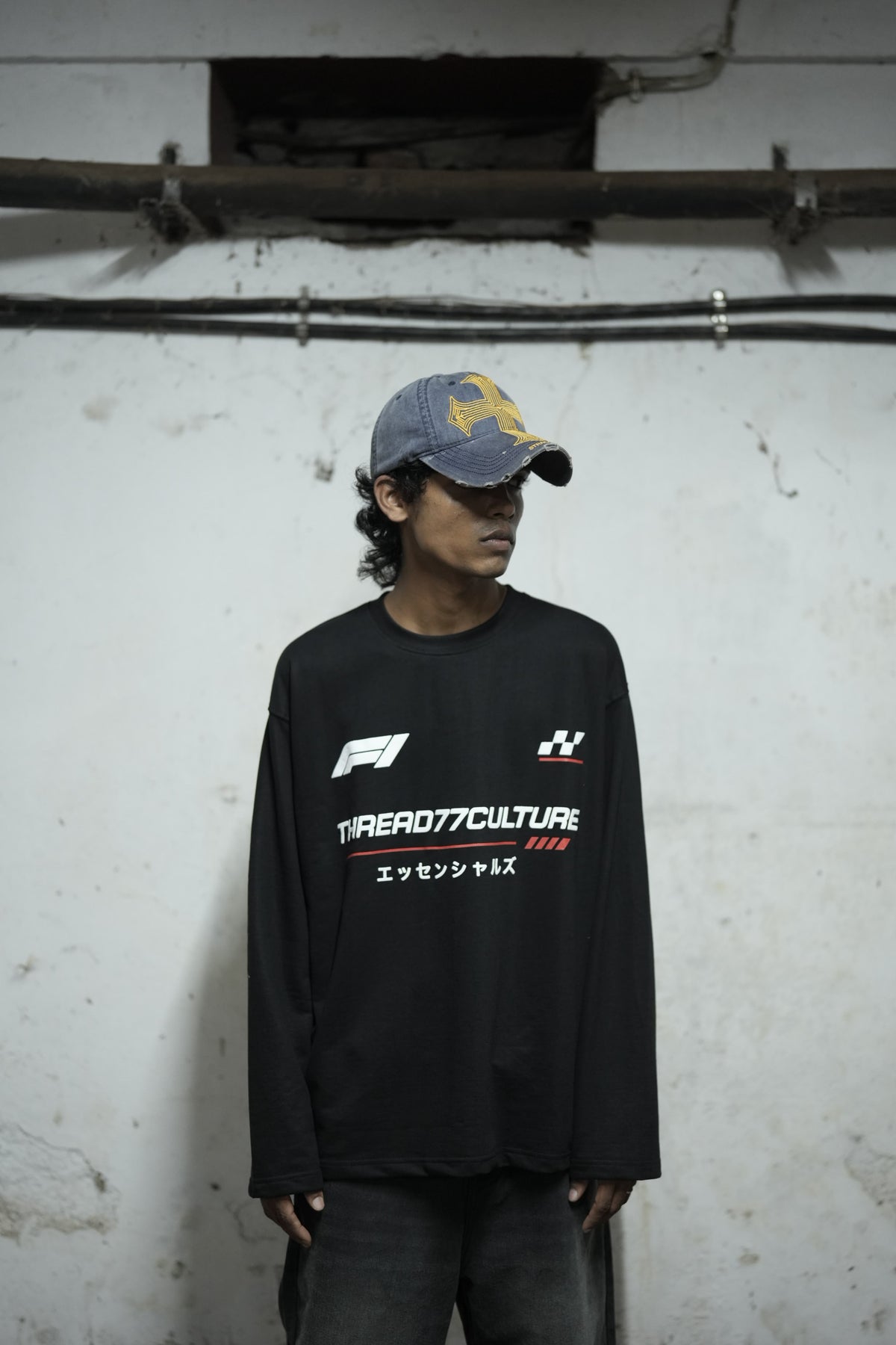 Oversized Long Sleeve Tee – Black