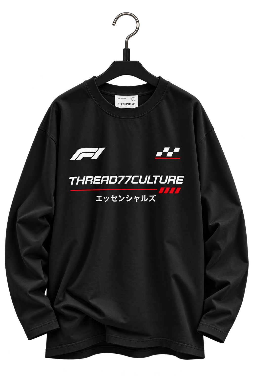 Oversized Long Sleeve Tee – Black