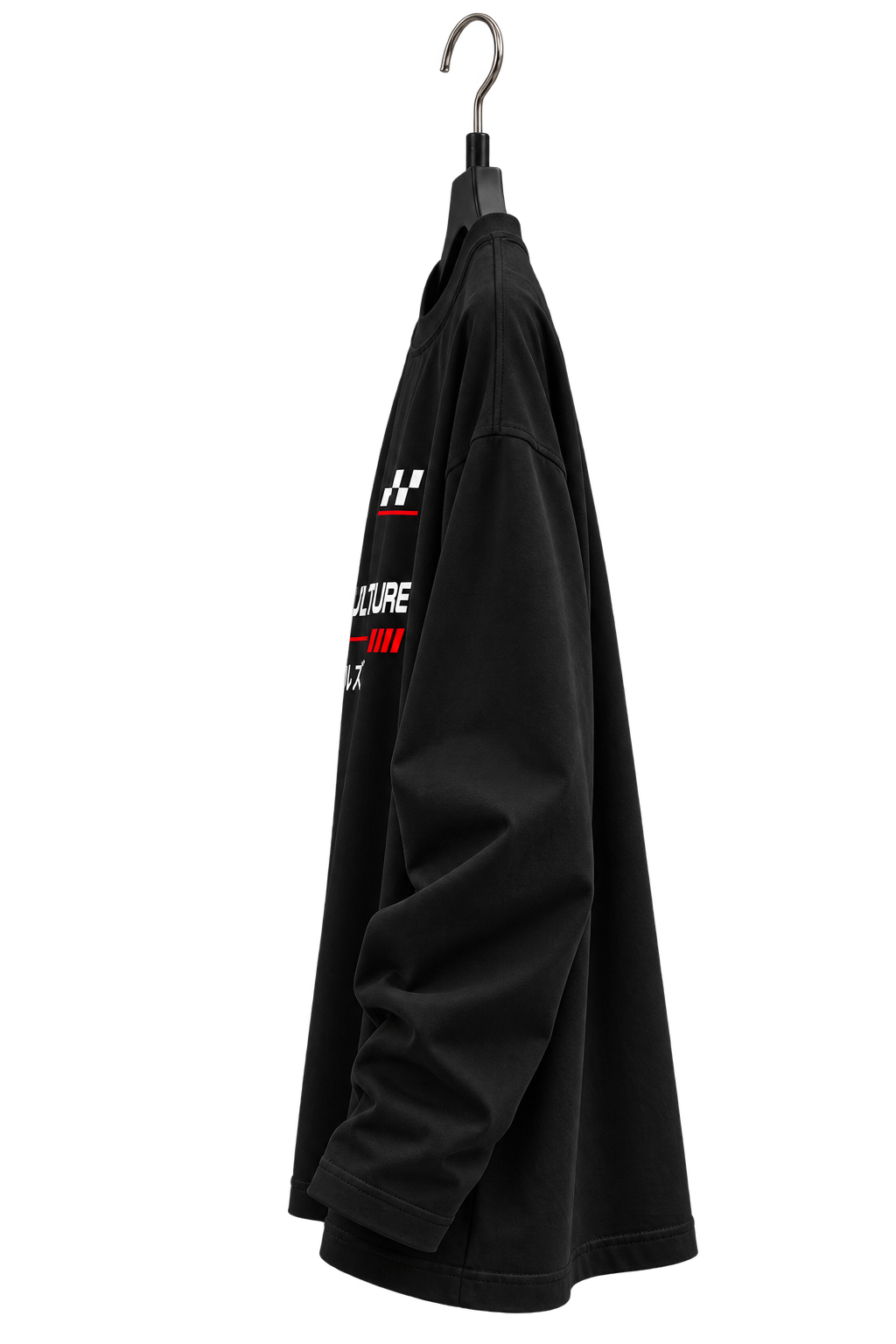 Oversized Long Sleeve Tee – Black