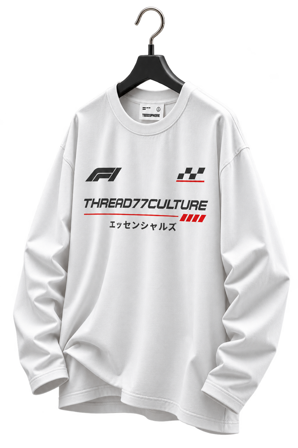 Oversized Long Sleeve Tee – White