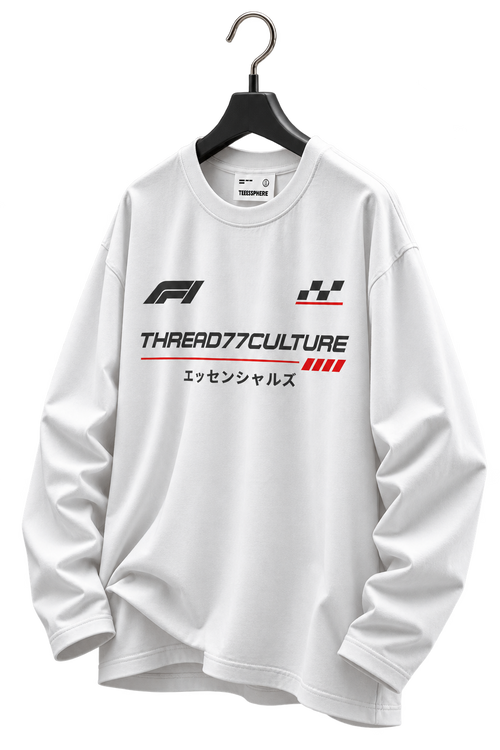 Oversized Long Sleeve Tee – White